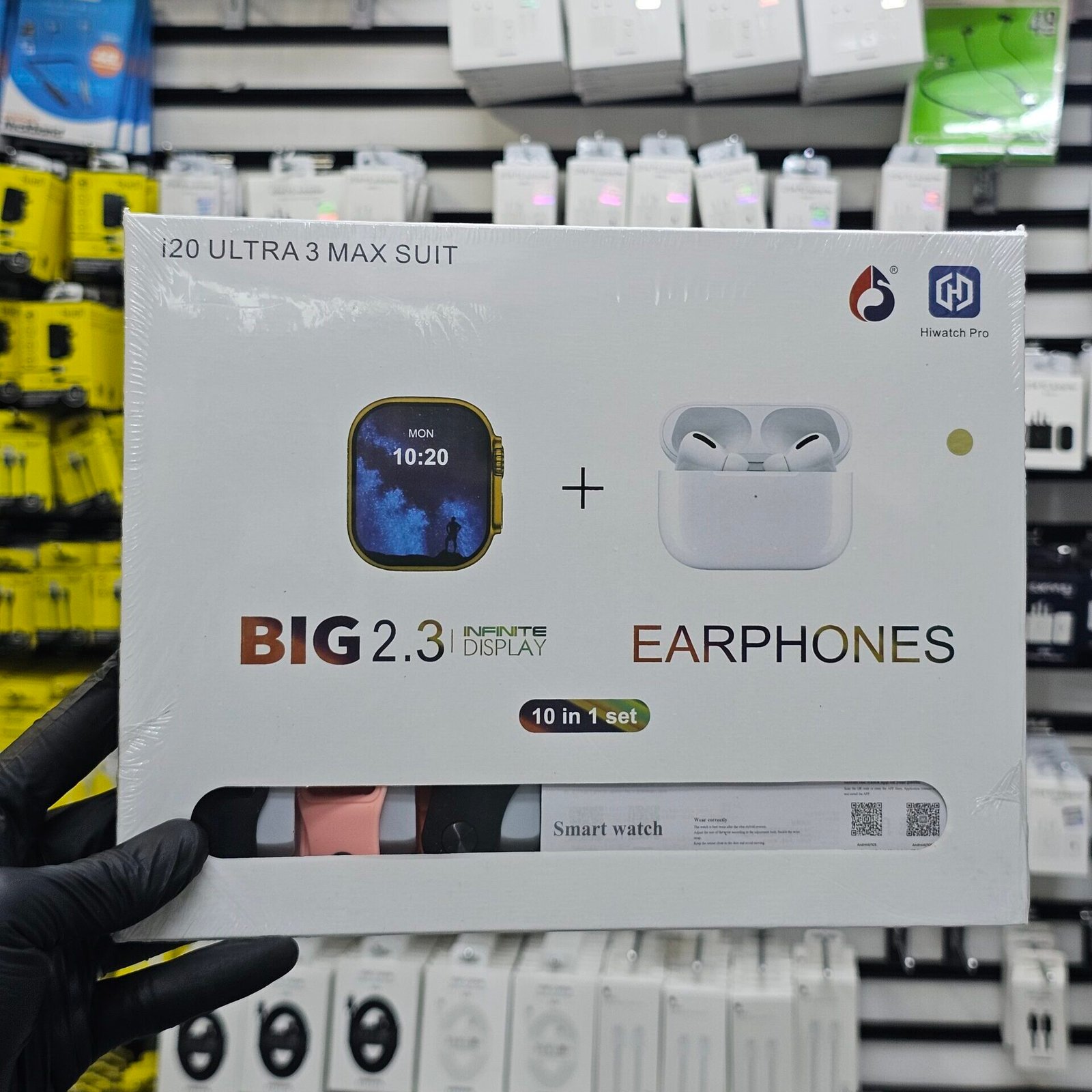 20260606_141701 i20 Ultra 3 Max Suit 10-in-1 Smartwatch & Wireless Earphones Set - Image 1